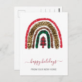Weihnachts-Regenbogenbau Weve Moved Holiday Moving Postkarte (Vorne/Hinten)