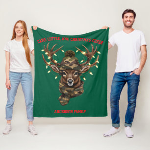 Weihnachts-Reh-Fliesblanke Fleecedecke