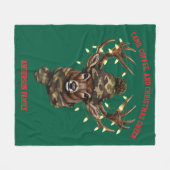 Weihnachts-Reh-Fliesblanke Fleecedecke (Vorderseite (Horizontal))