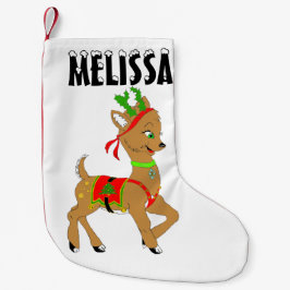 Weihnachts-Reindeer Doe Kleiner Weihnachtsstrumpf