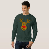 Weihnachts-Reindeer-Gesicht Sweatshirt (Vorne ganz)