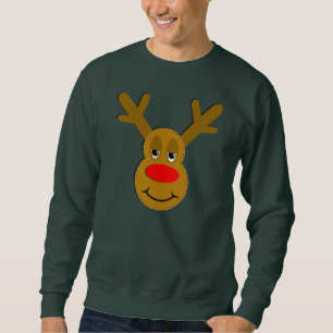 Weihnachts-Reindeer-Gesicht Sweatshirt