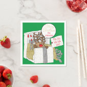 Weihnachts-Reindeer-Giftbox Serviette (Beispiel)