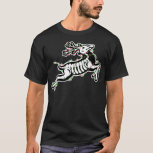 Weihnachts-Reindeer Gothic Oddity Taidermy Skeleto T-Shirt