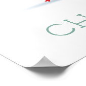 Weihnachts-, Reindeer- und Snowman-Textposter Poster (Ecke)