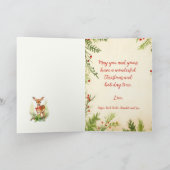 Weihnachts-Reindeer-Urlaub Karte (Innenseite)