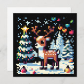 Weihnachts-Reindeer Winter Wonderland Pixel Art (Vorne/Hinten)