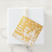 Weihnachts-Reindeer Winter Wonderland Pixel Art Geschenkanhänger (Mit Box)