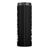 Weihnachts-Reindeer Winter Wonderland Pixel Art Thermosbecher (Rückseite)