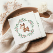 Weihnachts-Reindeer Wreath Serviette