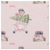 Weihnachts-Reise Chic Pink Retro Wasserfarbe Auto Stoff (Nahaufnahme)