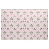 Weihnachts-Reise Chic Pink Retro Wasserfarbe Auto Stoff (Fat Quarter (45,7 x 55,9 cm))