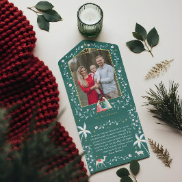 Weihnachts-Religiöse Krippe Familienszenario Foto All-in-One-Einladung