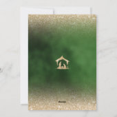 Weihnachts-Religiöse Krippe Familienszenario Foto Feiertagskarte (Rückseite)