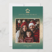 Weihnachts-Religiöse Krippe Familienszenario Foto Feiertagskarte (Vorderseite)