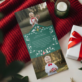 Weihnachts-Religiöse Krippe-Szene Fotos Dreifach Gefaltete Urlaubskarte