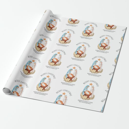 Weihnachts-Religiöses Wrapping Paper Geschenkpapier (Ungerollt)