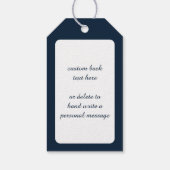 Weihnachts-Rentier am Abend mit einem Shining-Star Geschenkanhänger (Rückseite)