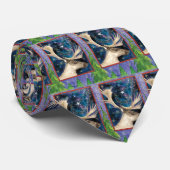 Weihnachts-Rentier am Abend mit einem Shining-Star Krawatte (Gerollt)