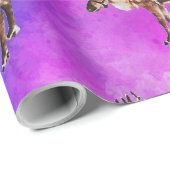 Weihnachts-Rentier auf der Gefärbte Krawatte Weihn Geschenkpapier (Rolleneckpunkt)