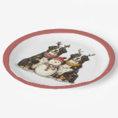 Weihnachts Rentier Bernese Mountain Hunde Pappteller (Schrägansicht)