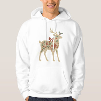 Weihnachts-Rentier-Blumen-Kunst-Kinder-Hoodies/Swe Hoodie
