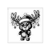 Weihnachts-Rentier-Briefmarke Gummistempel (Prägung)