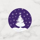 Weihnachts-Rentier Bunny Tree Snow Night Star Sky Konfetti (Klein Vorderseite)