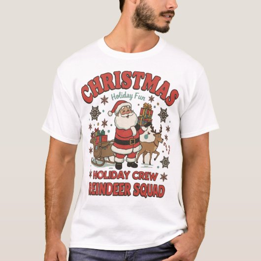 Weihnachts-Rentier-Cartoon Party T - Shirt (Vorderseite)