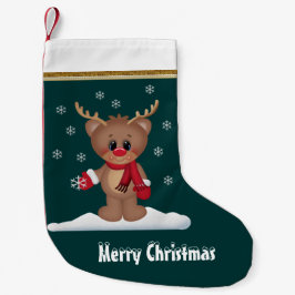 Weihnachts-Rentier-Cartoon Strumpf Kleiner Weihnachtsstrumpf