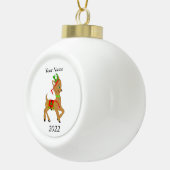 Weihnachts-Rentier Doe Keramik Ball Weihnachten Keramik Kugel-Ornament (Rechts)
