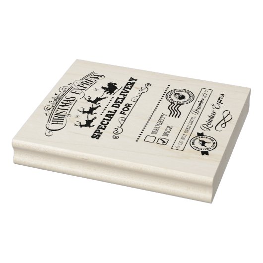 Weihnachts-Rentier-Express Weihnachten Groß Gummistempel (Stempel)