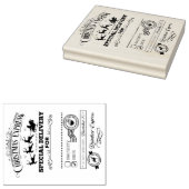 Weihnachts-Rentier-Express Weihnachten Groß Gummistempel (Stempel)
