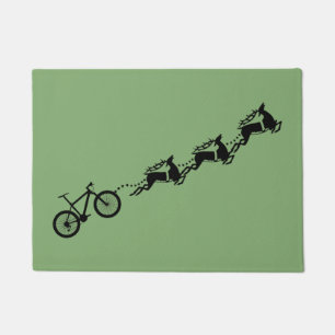 Weihnachts-Rentier Fahrrad Funny Santa Door Matte