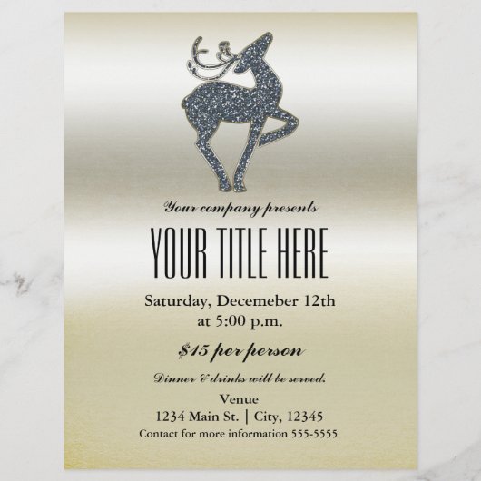 Weihnachts-Rentier-Feiertag Flyer (Vorne)