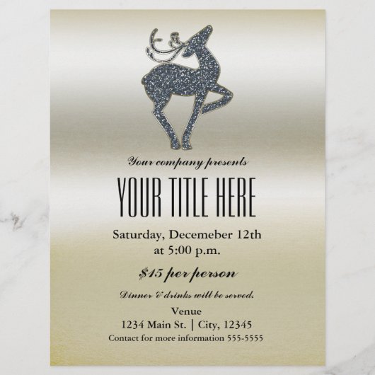 Weihnachts-Rentier-Feiertag Flyer (Vorne)