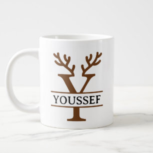 Weihnachts-Rentier-Feiertags-Tasse, individuelle W Jumbo-Tasse