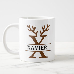 Weihnachts-Rentier-Feiertags-Tasse, individuelle W Jumbo-Tasse