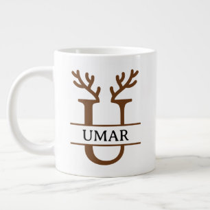 Weihnachts-Rentier-Feiertags-Tasse, individuelle W Jumbo-Tasse