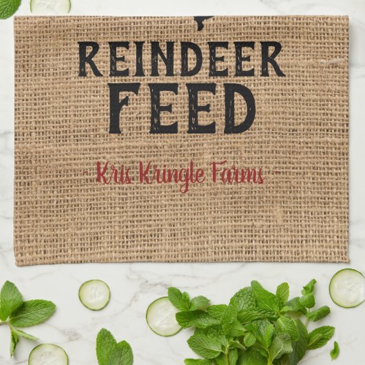 Weihnachts-🦌-Rentier-Füttre Geschirrtuch (Gefaltet)
