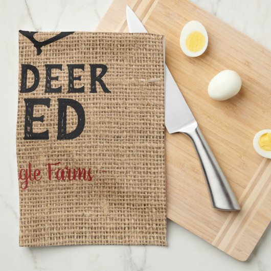 Weihnachts-🦌-Rentier-Füttre Geschirrtuch (Viertel Falte)