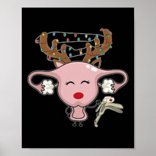 Weihnachts-Rentier-Gebärmutter-Krankenschwester-Sp Poster