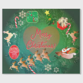 Weihnachts-Rentier Geschenkpapier (Flach)