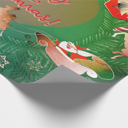 Weihnachts-Rentier Geschenkpapier (Ecke)