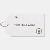 Weihnachts-Rentier-Geschenktag Geschenkanhänger (Rückseite Horizontal)