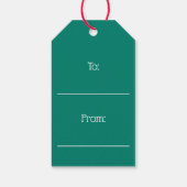 Weihnachts-Rentier-Geschenktags Geschenkanhänger (Rückseite)