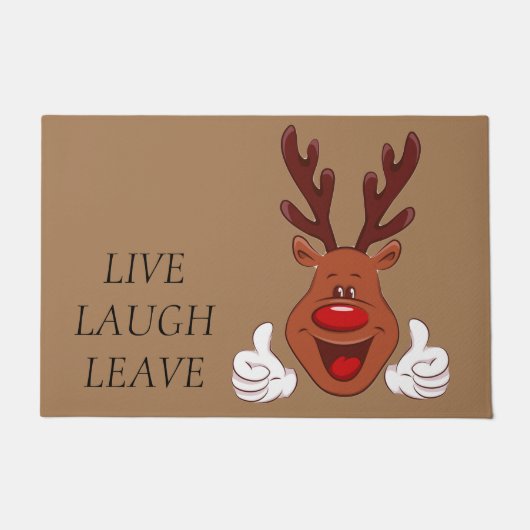 Weihnachts-Rentier-Gesicht Doormat Fußmatte (Vorderseite)