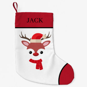 Weihnachts-Rentier-Gesicht Kleiner Weihnachtsfest  Weihnachtsstrumpf