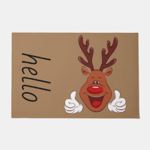 Weihnachts-Rentier-Gesicht Türmatte