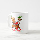 Weihnachts-Rentier, Glocken & Ivy Kaffeetasse (Vorderseite Links)